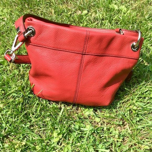 NWOT $155 Tignanello | Leather Crossbody in Red - Picture 4 of 8